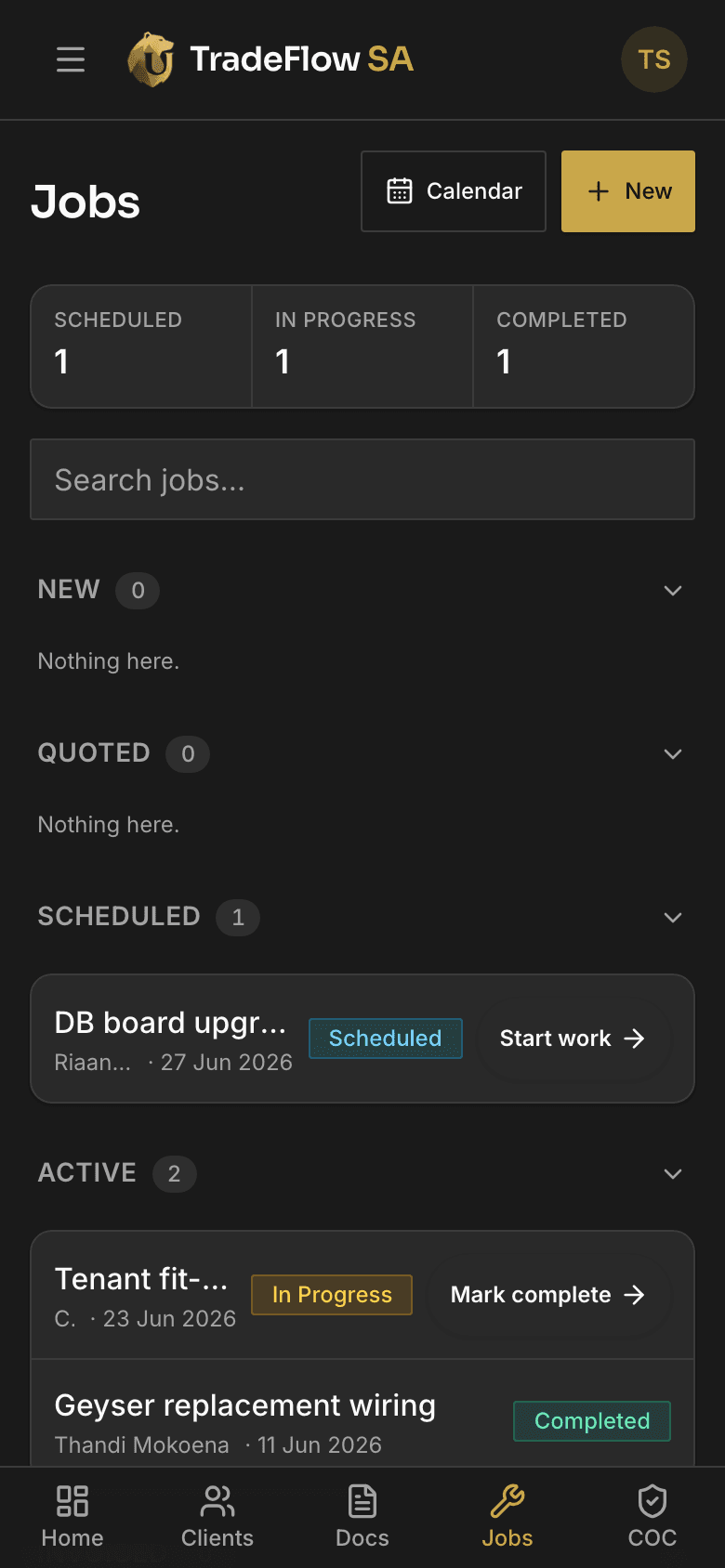 The jobs board
